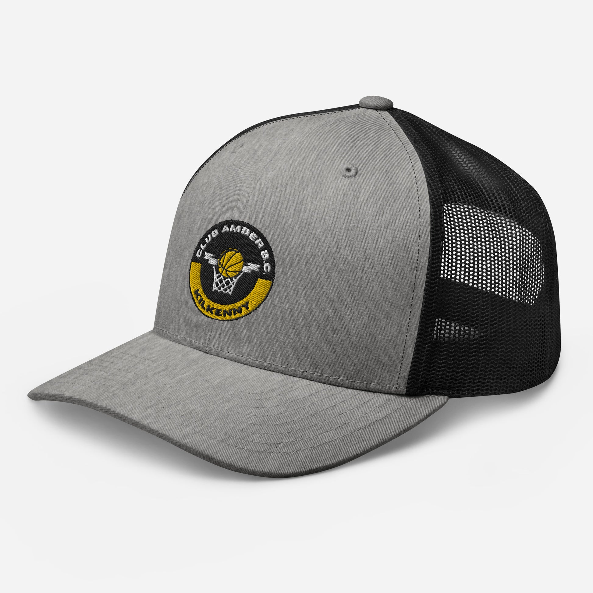 Club Amber Basketball Kilkenny Trucker Cap - Designed by Moon Behind The Hill Available to Buy at a Discounted Price on Moon Behind The Hill Online Designer Discount Store