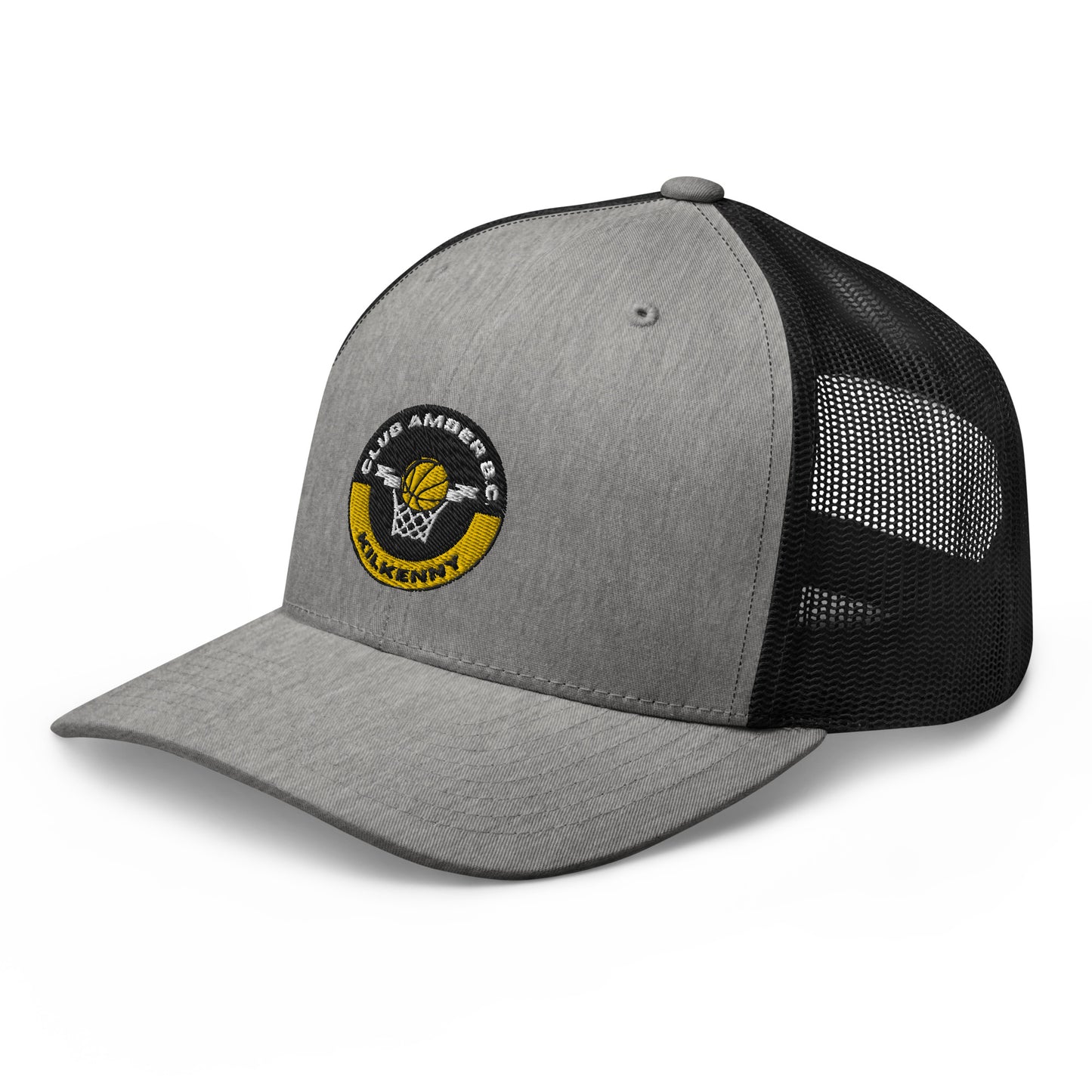 Club Amber Basketball Kilkenny Trucker Cap - Designed by Moon Behind The Hill Available to Buy at a Discounted Price on Moon Behind The Hill Online Designer Discount Store