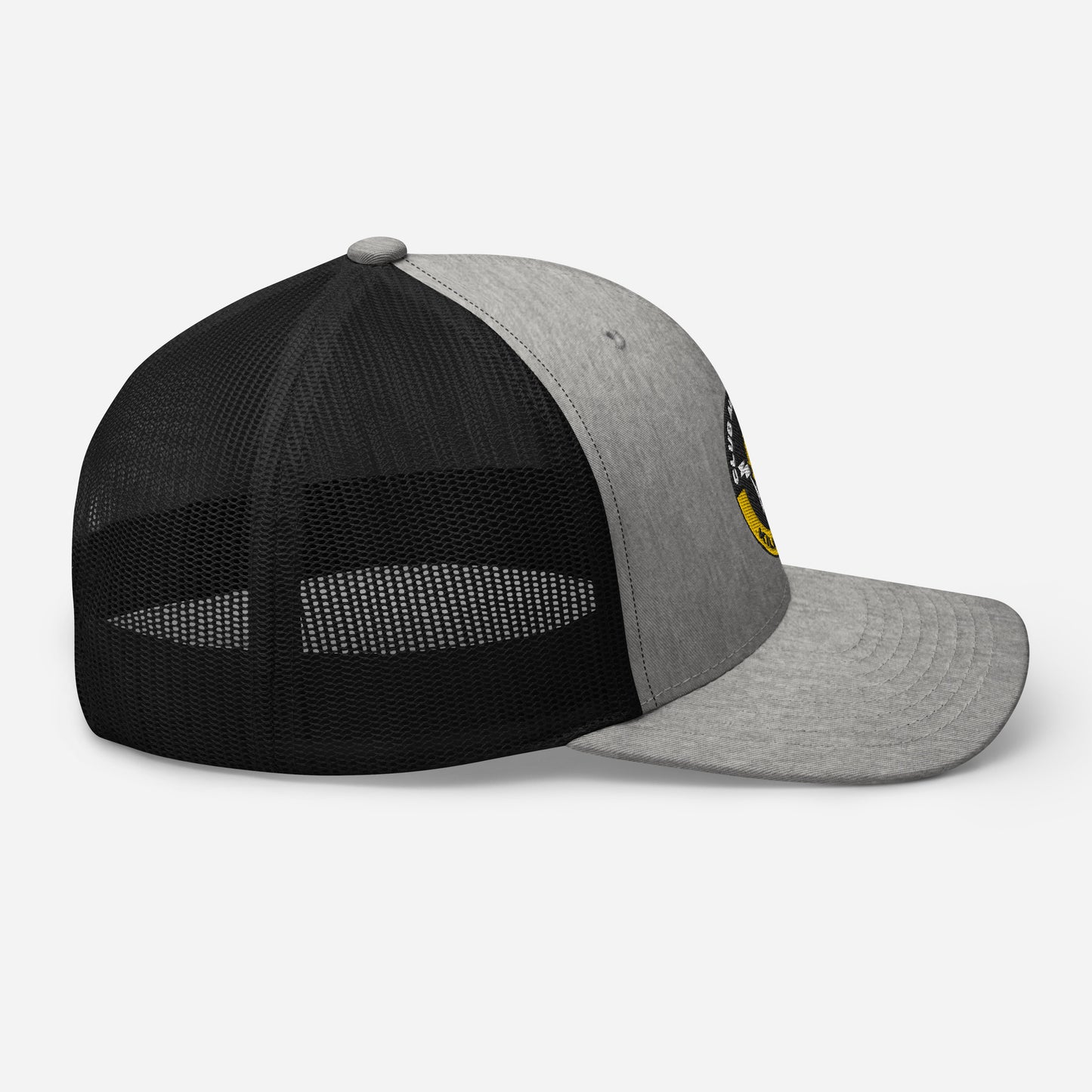 Club Amber Basketball Kilkenny Trucker Cap - Designed by Moon Behind The Hill Available to Buy at a Discounted Price on Moon Behind The Hill Online Designer Discount Store