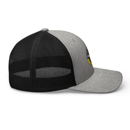 Club Amber Basketball Kilkenny Trucker Cap - Designed by Moon Behind The Hill Available to Buy at a Discounted Price on Moon Behind The Hill Online Designer Discount Store