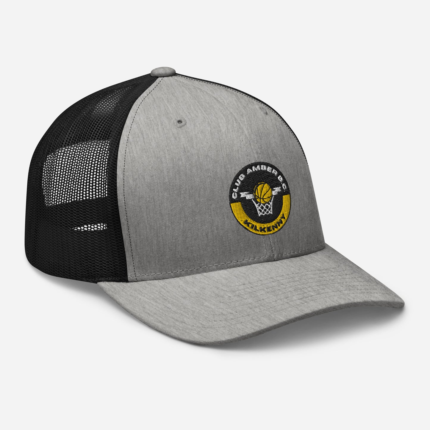Club Amber Basketball Kilkenny Trucker Cap - Designed by Moon Behind The Hill Available to Buy at a Discounted Price on Moon Behind The Hill Online Designer Discount Store