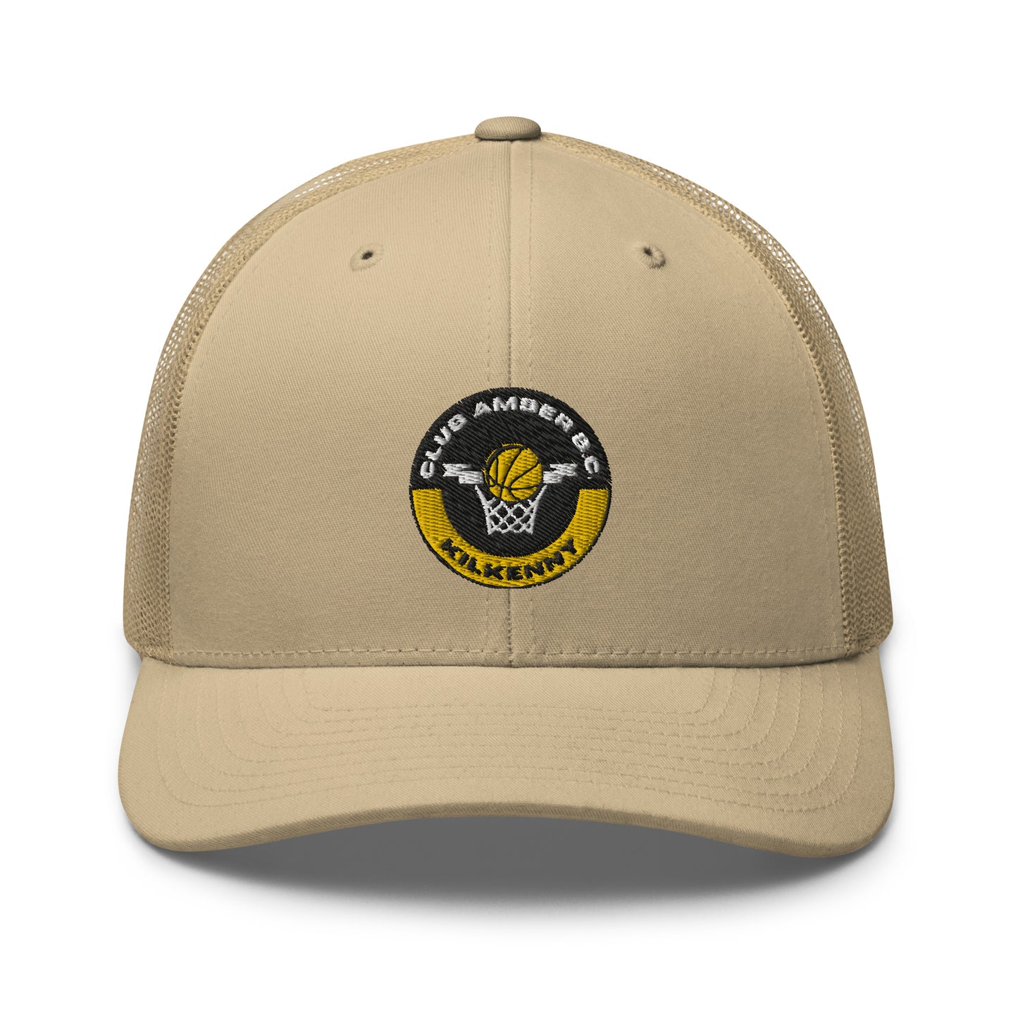 Club Amber Basketball Kilkenny Trucker Cap - Designed by Moon Behind The Hill Available to Buy at a Discounted Price on Moon Behind The Hill Online Designer Discount Store