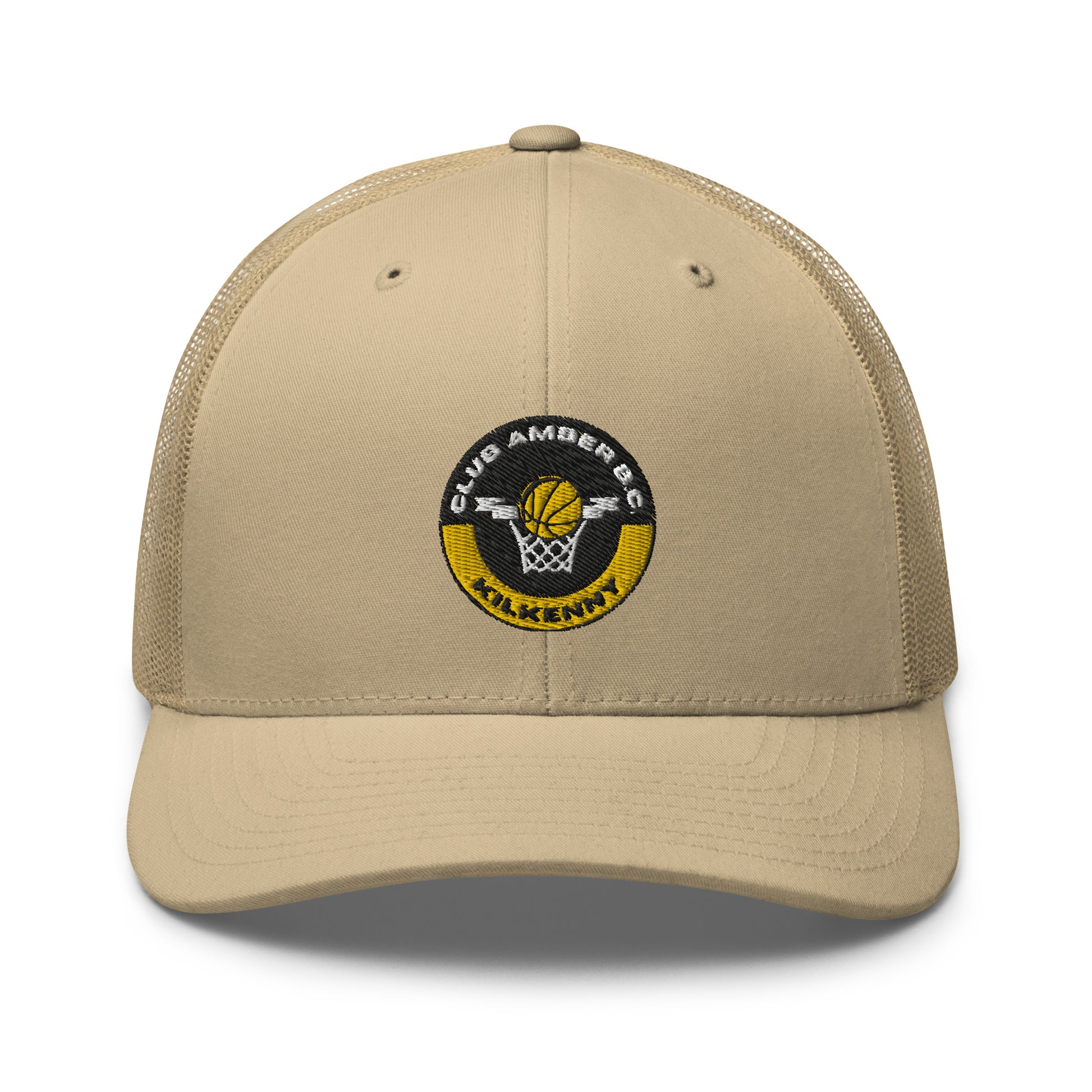 Club Amber Basketball Kilkenny Trucker Cap - Designed by Moon Behind The Hill Available to Buy at a Discounted Price on Moon Behind The Hill Online Designer Discount Store