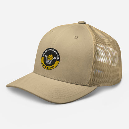Club Amber Basketball Kilkenny Trucker Cap - Designed by Moon Behind The Hill Available to Buy at a Discounted Price on Moon Behind The Hill Online Designer Discount Store