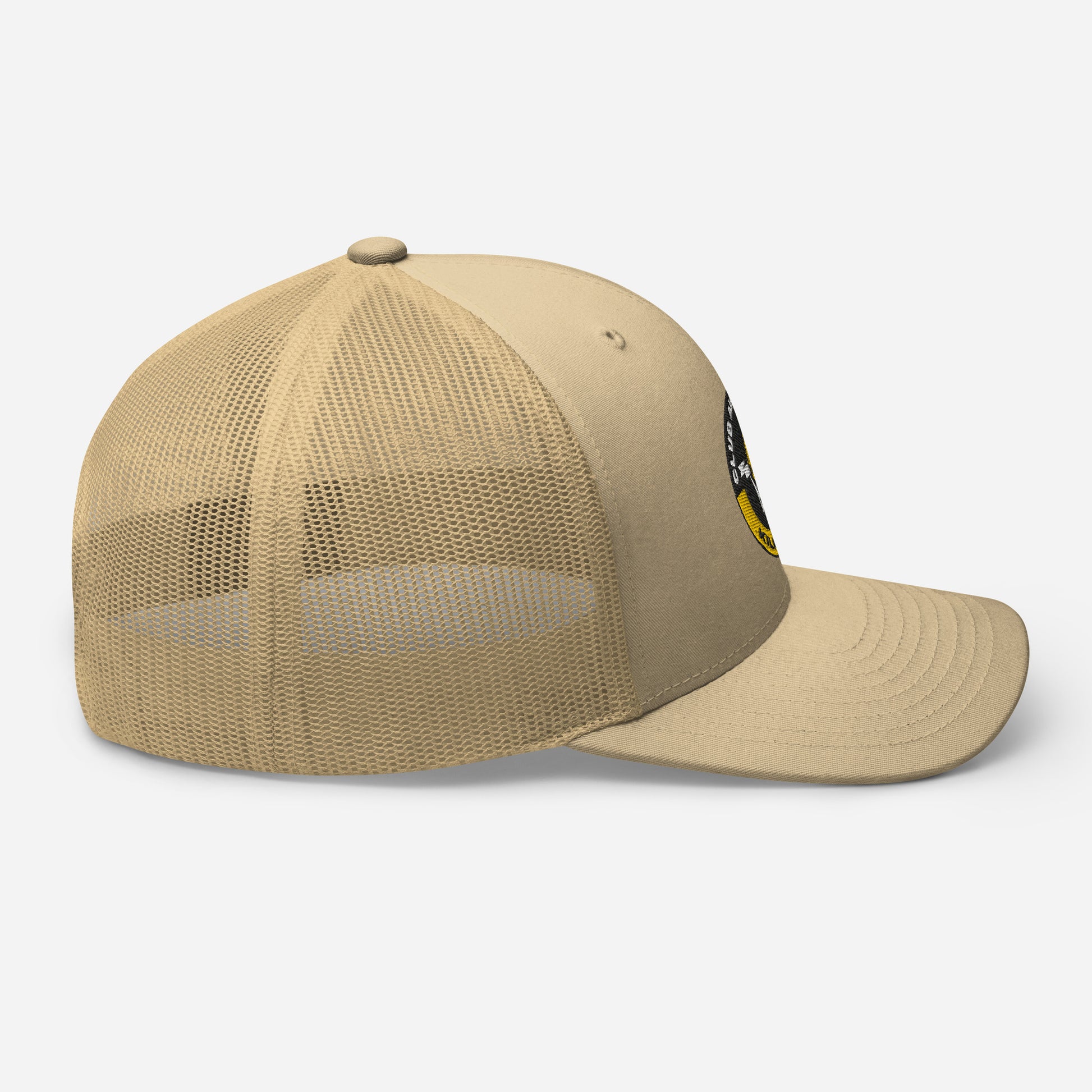 Club Amber Basketball Kilkenny Trucker Cap - Designed by Moon Behind The Hill Available to Buy at a Discounted Price on Moon Behind The Hill Online Designer Discount Store