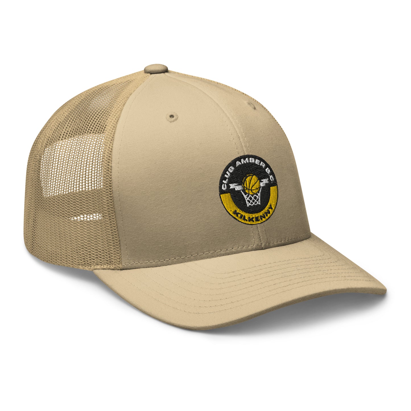 Club Amber Basketball Kilkenny Trucker Cap - Designed by Moon Behind The Hill Available to Buy at a Discounted Price on Moon Behind The Hill Online Designer Discount Store