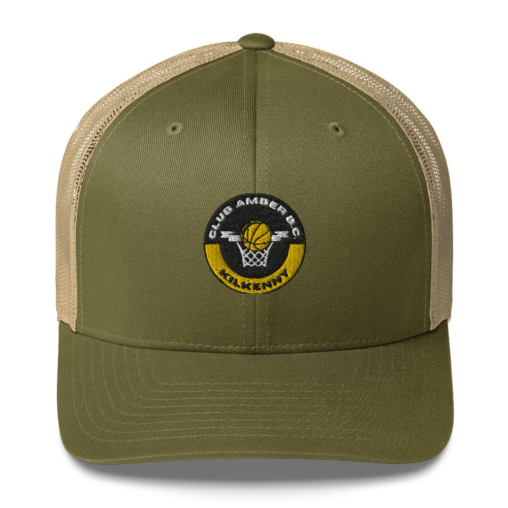 Club Amber Basketball Kilkenny Trucker Cap - Designed by Moon Behind The Hill Available to Buy at a Discounted Price on Moon Behind The Hill Online Designer Discount Store