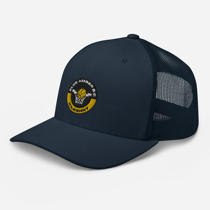Club Amber Basketball Kilkenny Trucker Cap - Designed by Moon Behind The Hill Available to Buy at a Discounted Price on Moon Behind The Hill Online Designer Discount Store