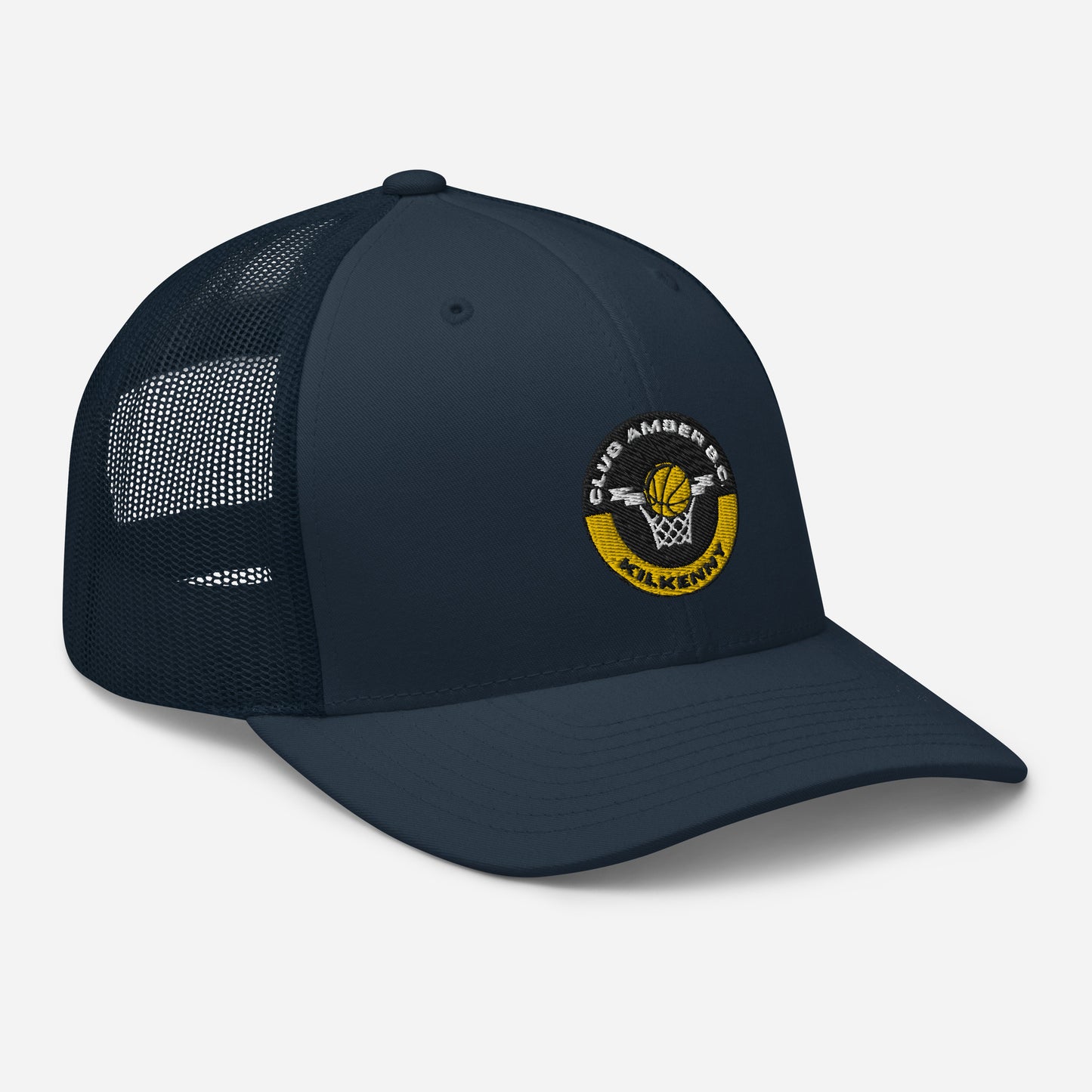 Club Amber Basketball Kilkenny Trucker Cap - Designed by Moon Behind The Hill Available to Buy at a Discounted Price on Moon Behind The Hill Online Designer Discount Store