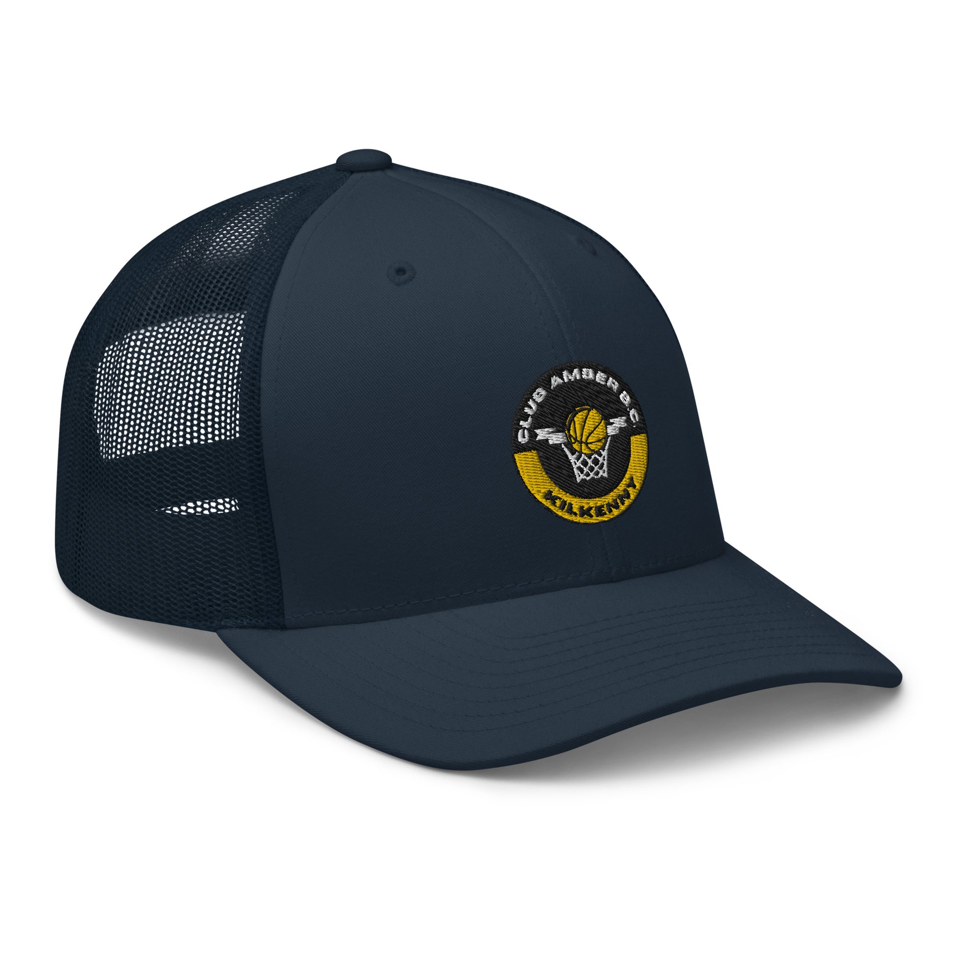 Club Amber Basketball Kilkenny Trucker Cap - Designed by Moon Behind The Hill Available to Buy at a Discounted Price on Moon Behind The Hill Online Designer Discount Store