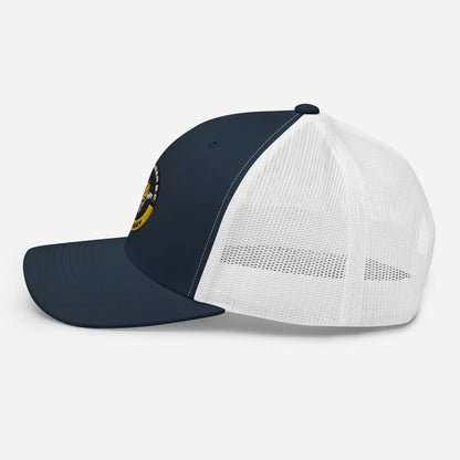 Club Amber Basketball Kilkenny Trucker Cap - Designed by Moon Behind The Hill Available to Buy at a Discounted Price on Moon Behind The Hill Online Designer Discount Store