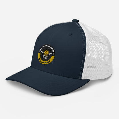 Club Amber Basketball Kilkenny Trucker Cap - Designed by Moon Behind The Hill Available to Buy at a Discounted Price on Moon Behind The Hill Online Designer Discount Store