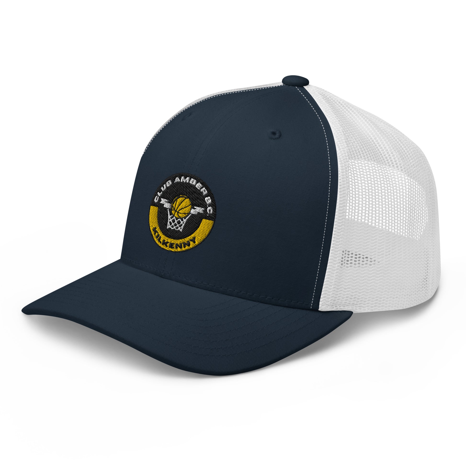 Club Amber Basketball Kilkenny Trucker Cap - Designed by Moon Behind The Hill Available to Buy at a Discounted Price on Moon Behind The Hill Online Designer Discount Store