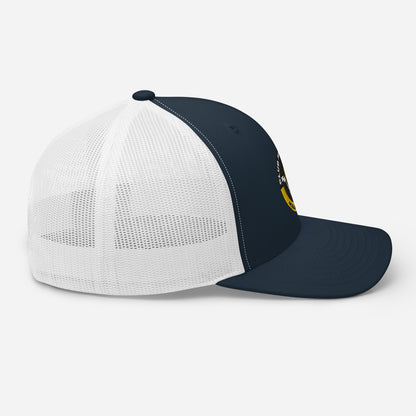 Club Amber Basketball Kilkenny Trucker Cap - Designed by Moon Behind The Hill Available to Buy at a Discounted Price on Moon Behind The Hill Online Designer Discount Store