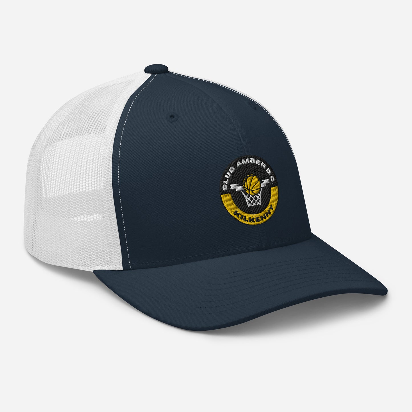 Club Amber Basketball Kilkenny Trucker Cap - Designed by Moon Behind The Hill Available to Buy at a Discounted Price on Moon Behind The Hill Online Designer Discount Store