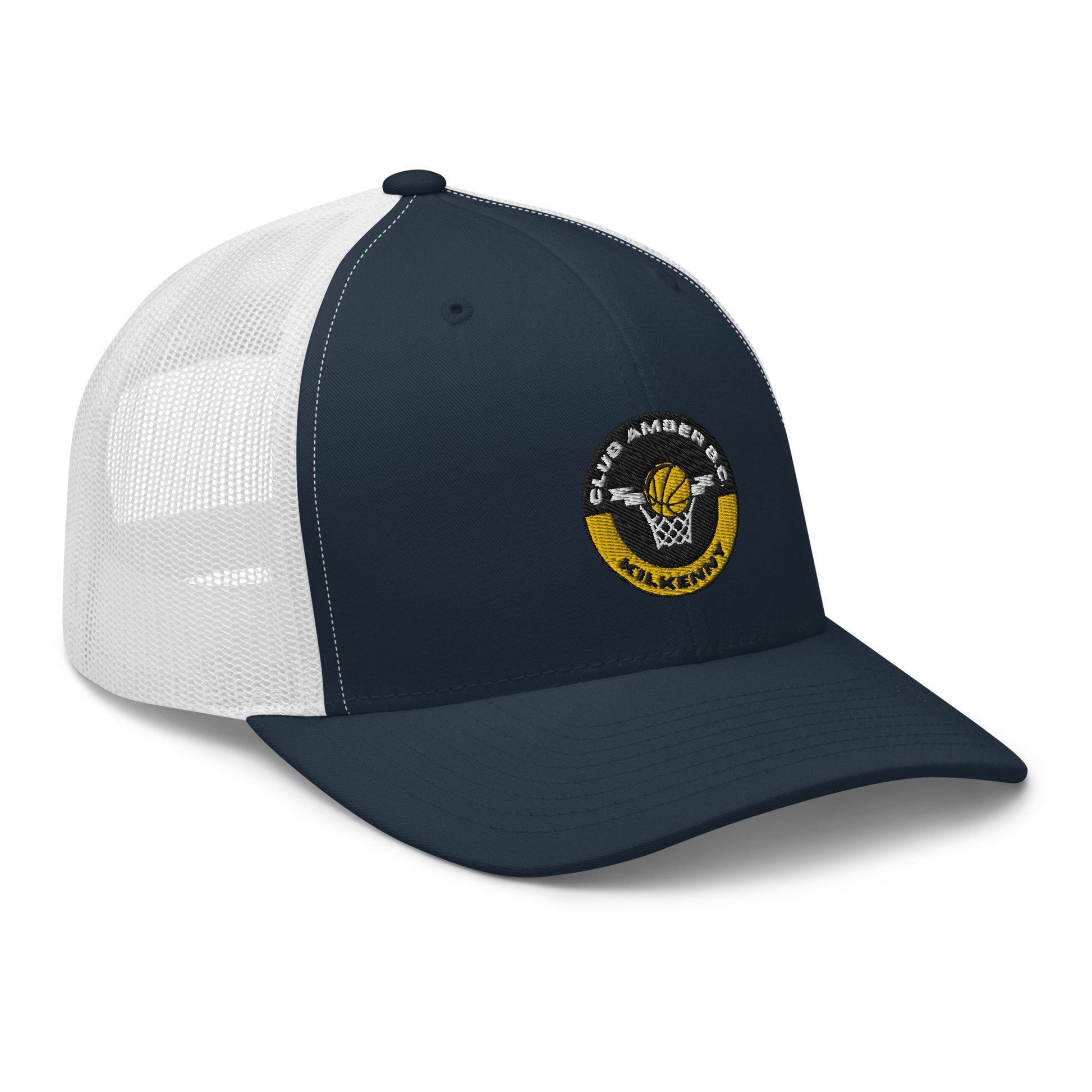 Club Amber Basketball Kilkenny Trucker Cap - Designed by Moon Behind The Hill Available to Buy at a Discounted Price on Moon Behind The Hill Online Designer Discount Store