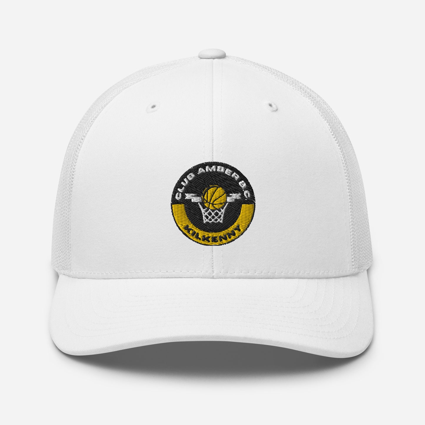 Club Amber Basketball Kilkenny Trucker Cap - Designed by Moon Behind The Hill Available to Buy at a Discounted Price on Moon Behind The Hill Online Designer Discount Store