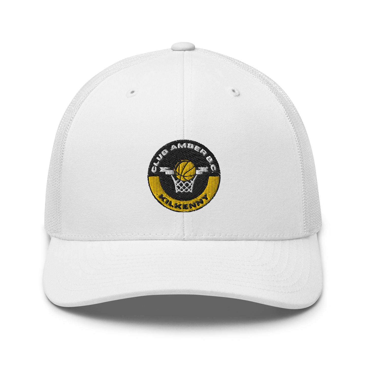 Club Amber Basketball Kilkenny Trucker Cap - Designed by Moon Behind The Hill Available to Buy at a Discounted Price on Moon Behind The Hill Online Designer Discount Store