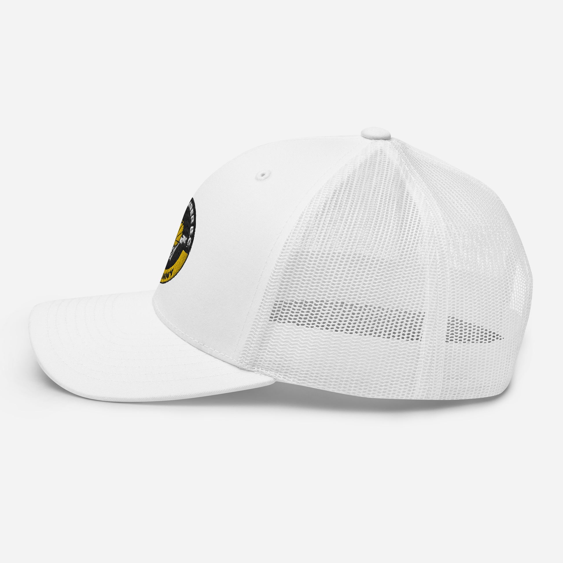 Club Amber Basketball Kilkenny Trucker Cap - Designed by Moon Behind The Hill Available to Buy at a Discounted Price on Moon Behind The Hill Online Designer Discount Store
