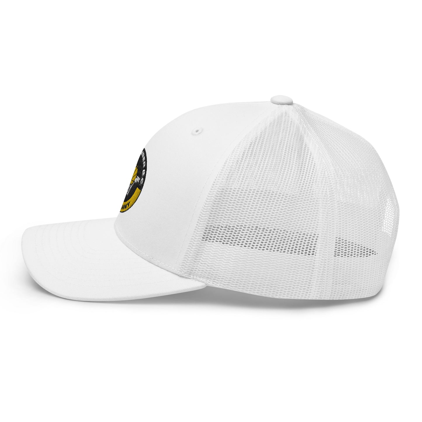 Club Amber Basketball Kilkenny Trucker Cap - Designed by Moon Behind The Hill Available to Buy at a Discounted Price on Moon Behind The Hill Online Designer Discount Store