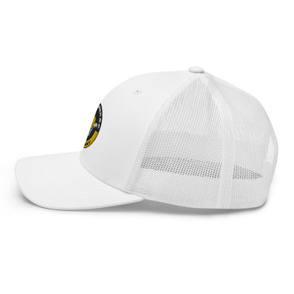 Club Amber Basketball Kilkenny Trucker Cap - Designed by Moon Behind The Hill Available to Buy at a Discounted Price on Moon Behind The Hill Online Designer Discount Store