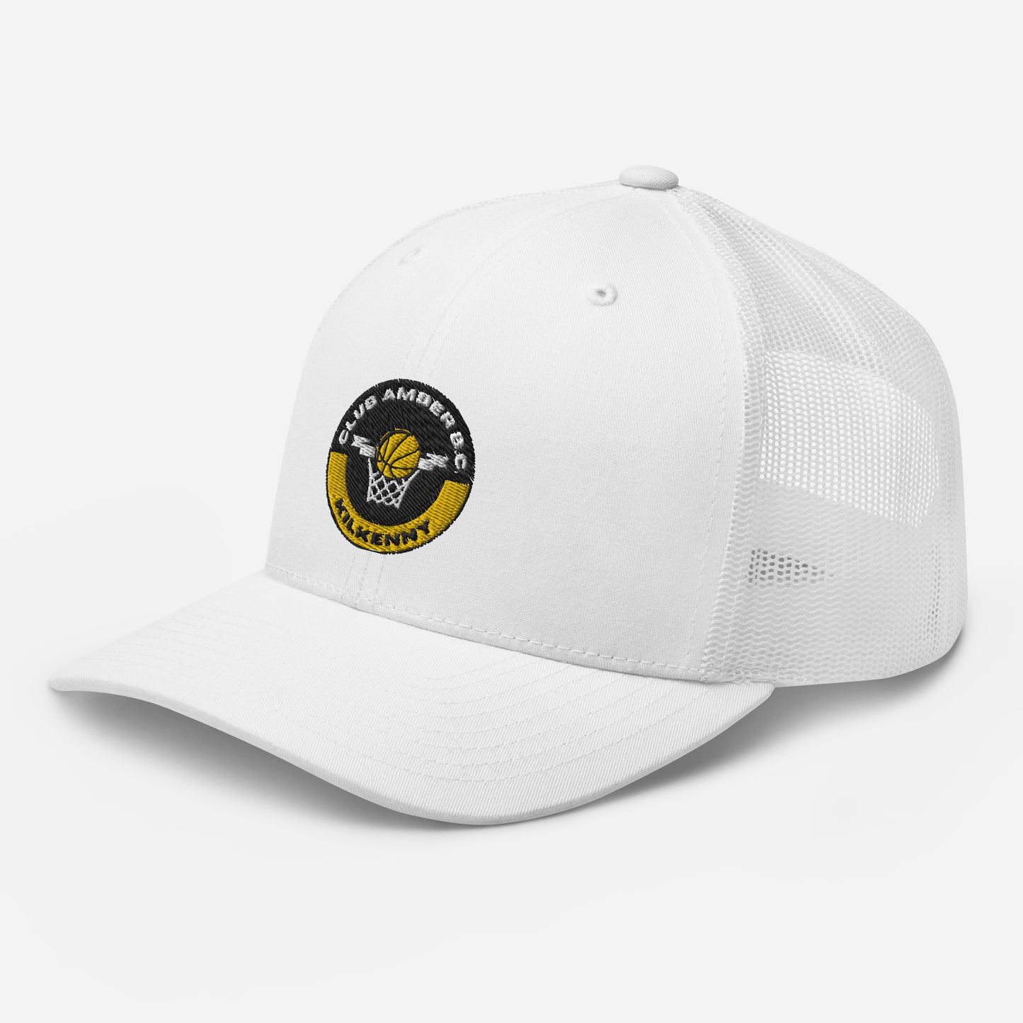 Club Amber Basketball Kilkenny Trucker Cap - Designed by Moon Behind The Hill Available to Buy at a Discounted Price on Moon Behind The Hill Online Designer Discount Store