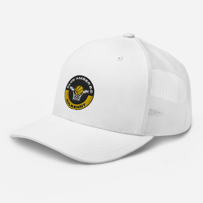 Club Amber Basketball Kilkenny Trucker Cap - Designed by Moon Behind The Hill Available to Buy at a Discounted Price on Moon Behind The Hill Online Designer Discount Store