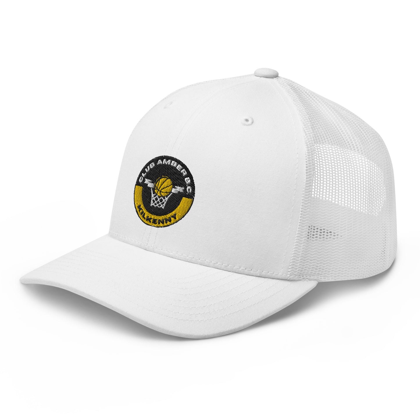 Club Amber Basketball Kilkenny Trucker Cap - Designed by Moon Behind The Hill Available to Buy at a Discounted Price on Moon Behind The Hill Online Designer Discount Store