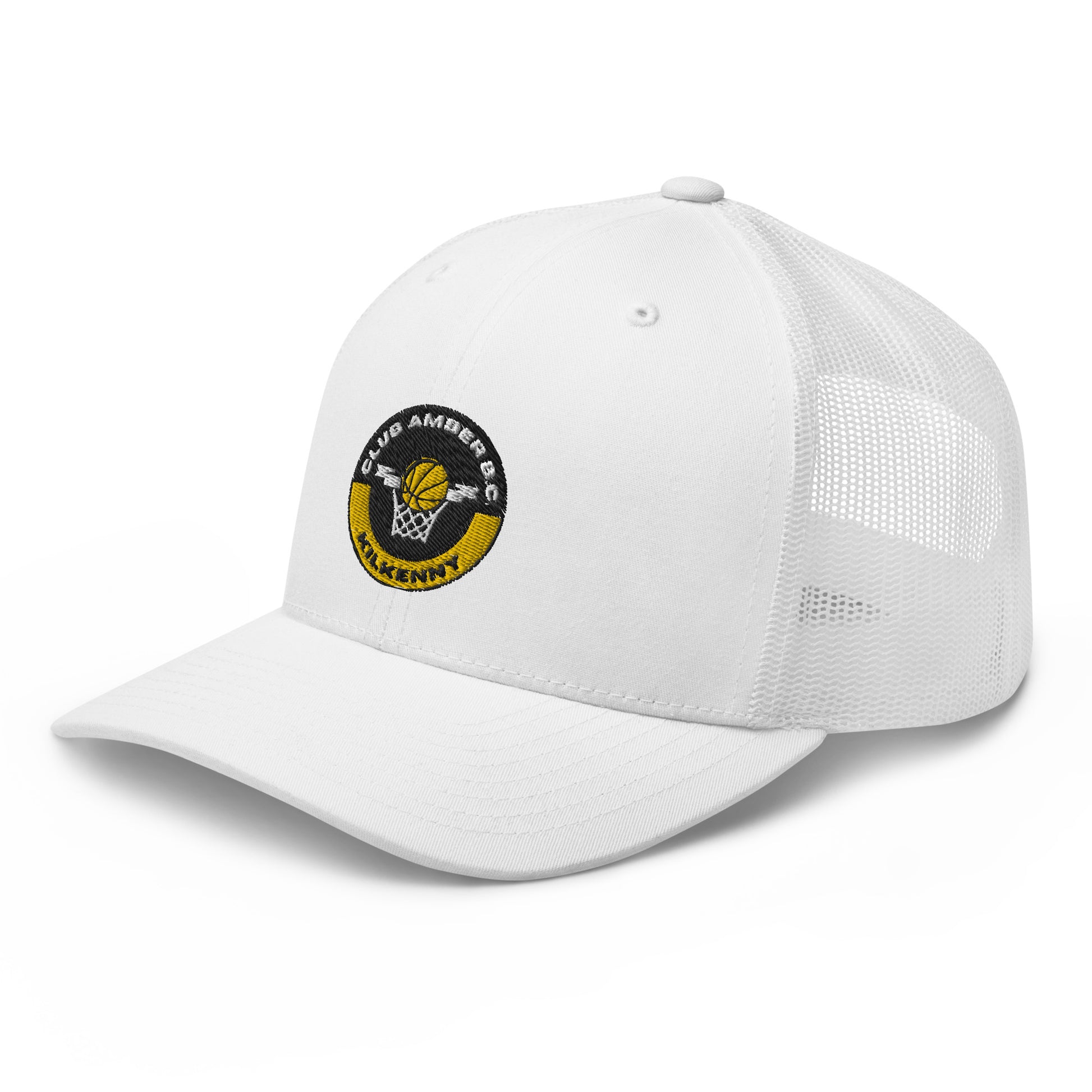 Club Amber Basketball Kilkenny Trucker Cap - Designed by Moon Behind The Hill Available to Buy at a Discounted Price on Moon Behind The Hill Online Designer Discount Store