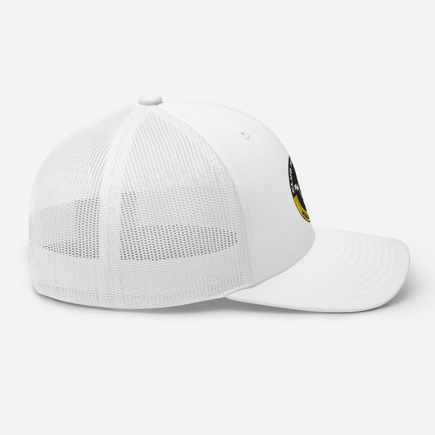 Club Amber Basketball Kilkenny Trucker Cap - Designed by Moon Behind The Hill Available to Buy at a Discounted Price on Moon Behind The Hill Online Designer Discount Store