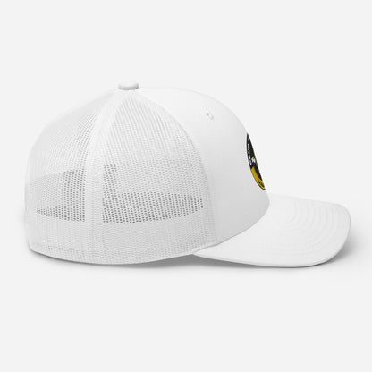 Club Amber Basketball Kilkenny Trucker Cap - Designed by Moon Behind The Hill Available to Buy at a Discounted Price on Moon Behind The Hill Online Designer Discount Store