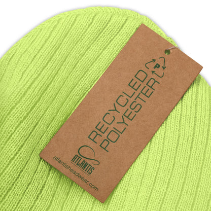 Club Amber Basketball Kilkenny Ribbed Knit Beanie Hat - Designed by Moon Behind The Hill Available to Buy at a Discounted Price on Moon Behind The Hill Online Designer Discount Store