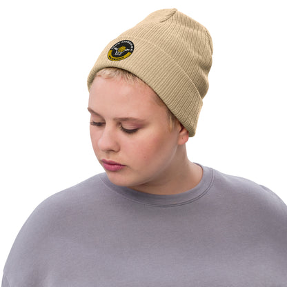 Club Amber Basketball Kilkenny Ribbed Knit Beanie Hat - Designed by Moon Behind The Hill Available to Buy at a Discounted Price on Moon Behind The Hill Online Designer Discount Store