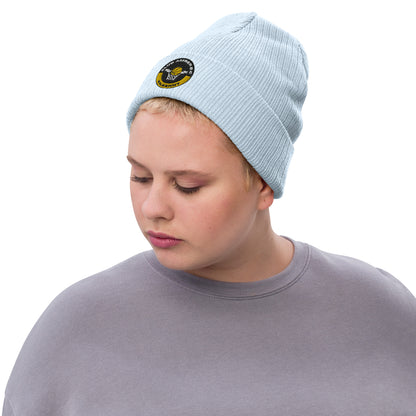 Club Amber Basketball Kilkenny Ribbed Knit Beanie Hat - Designed by Moon Behind The Hill Available to Buy at a Discounted Price on Moon Behind The Hill Online Designer Discount Store