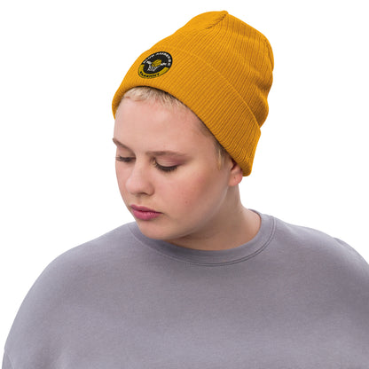 Club Amber Basketball Kilkenny Ribbed Knit Beanie Hat - Designed by Moon Behind The Hill Available to Buy at a Discounted Price on Moon Behind The Hill Online Designer Discount Store
