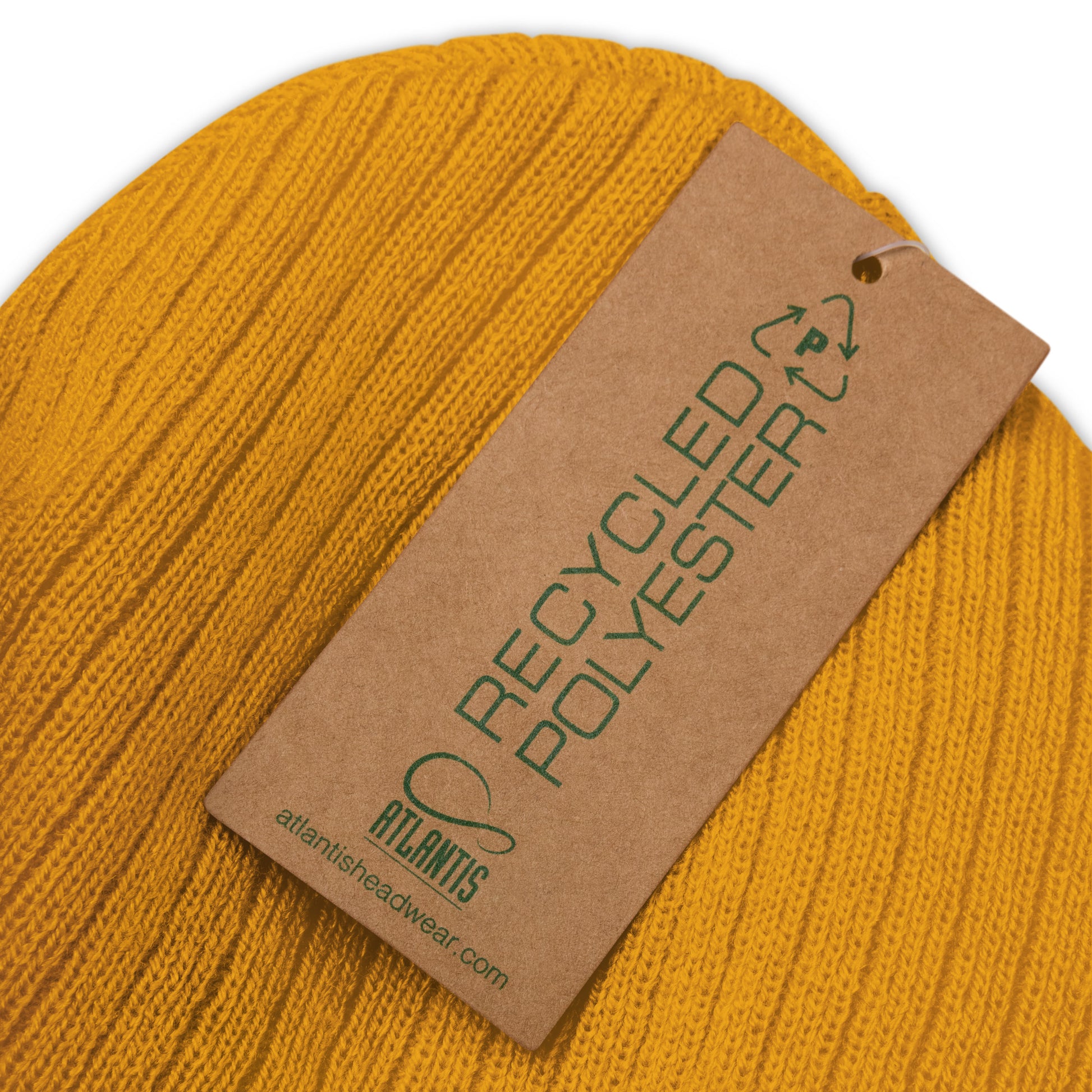 Club Amber Basketball Kilkenny Ribbed Knit Beanie Hat - Designed by Moon Behind The Hill Available to Buy at a Discounted Price on Moon Behind The Hill Online Designer Discount Store