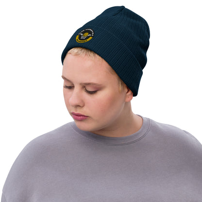 Club Amber Basketball Kilkenny Ribbed Knit Beanie Hat - Designed by Moon Behind The Hill Available to Buy at a Discounted Price on Moon Behind The Hill Online Designer Discount Store