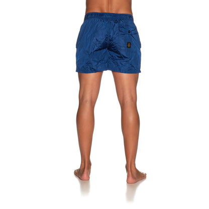 Blue Nylon Men's Beach Short Swimwear