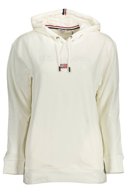 U.S. Polo Assn. Women's White Cotton Sweater Hoodie