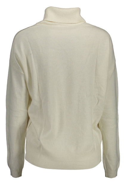 U.S. Polo Assn. Women's White Wool Turtleneck Sweater