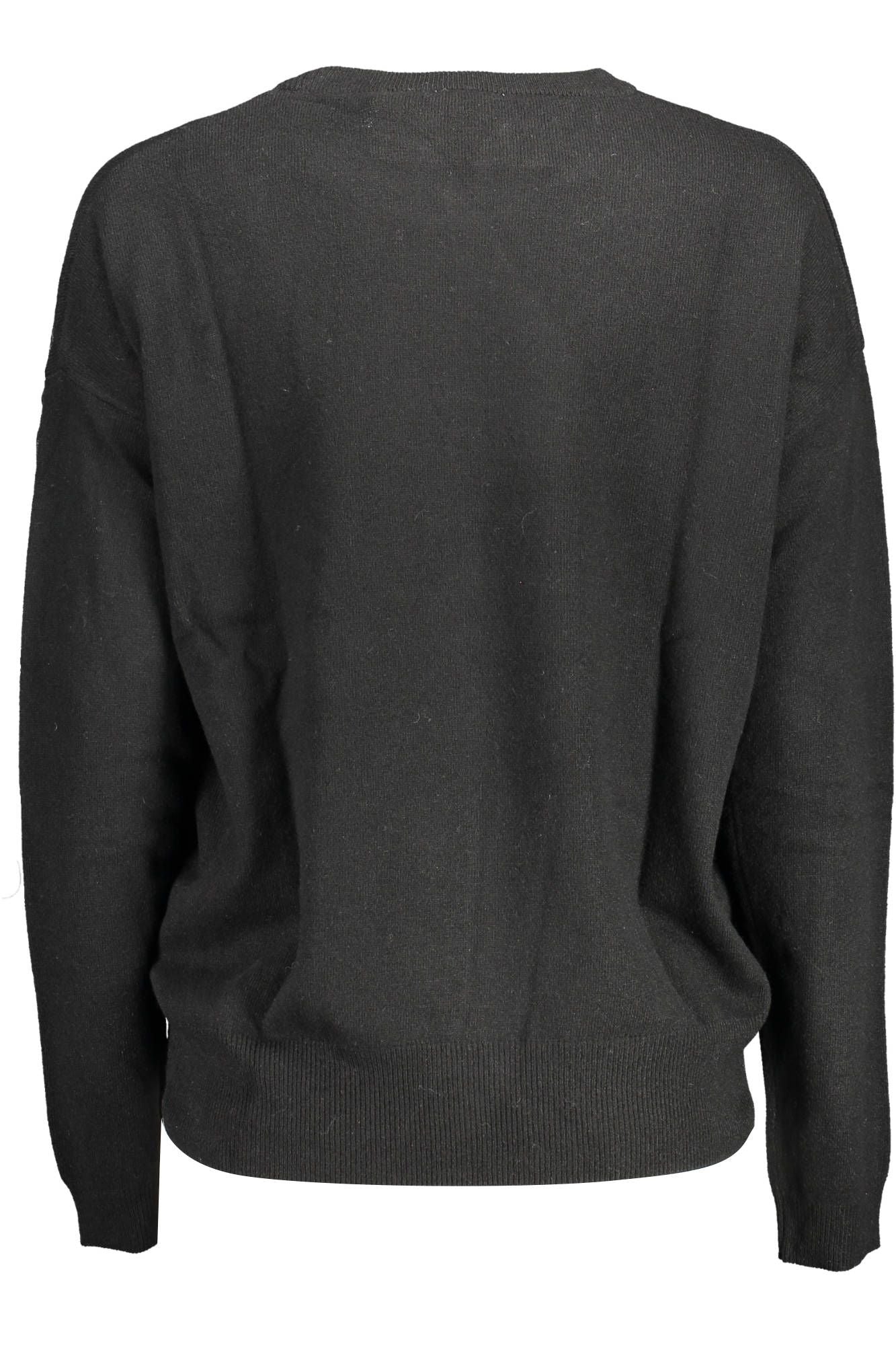 U.S. Polo Assn. Women's Black Wool Round Neck Sweater