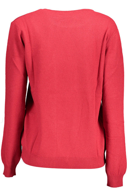 U.S. Polo Assn. Women's Pink Wool Round Neck Sweater