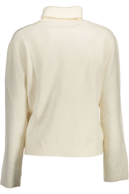 U.S. Polo Assn. Women's White Nylon Turtleneck Sweater