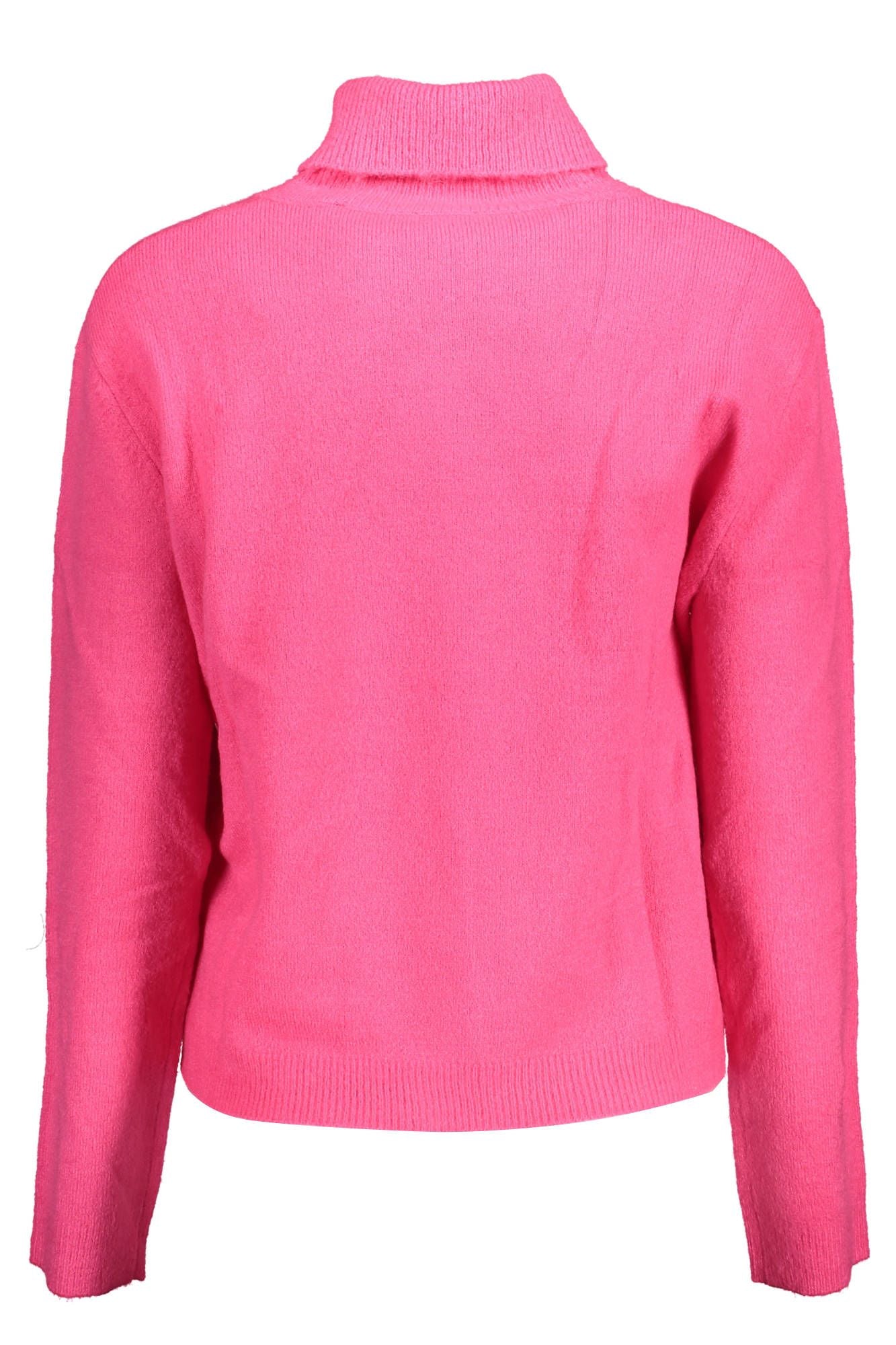 U.S. Polo Assn. Women's Pink Nylon Turtleneck Sweater