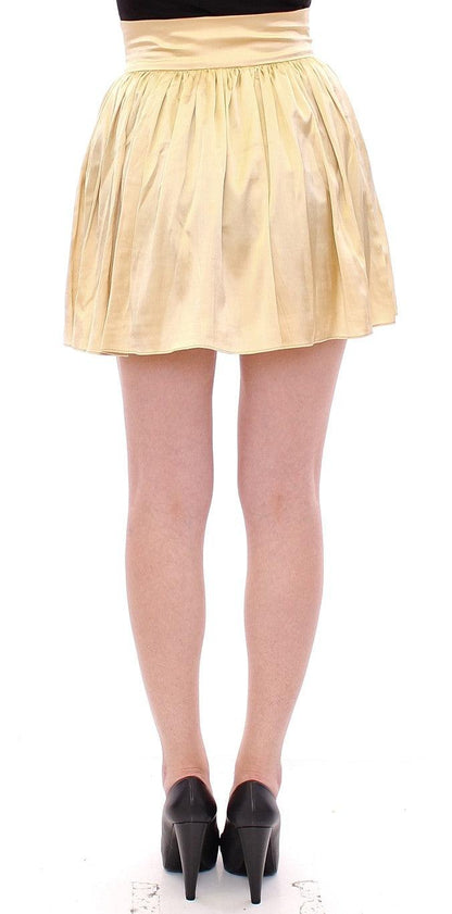 Beige Floral Embroidery Mini Skirt - Designed by Andrea Incontri Available to Buy at a Discounted Price on Moon Behind The Hill Online Designer Discount Store