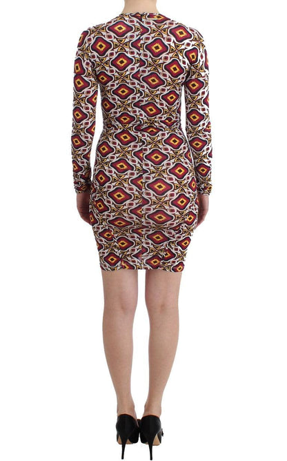 Multicolor Longsleeved Viscose Shift Dress designed by GF Ferre available from Moon Behind The Hill's Women's Clothing range