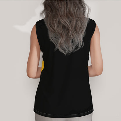 O'Riada's GS Black & Amber Women's Sleeveless Polo Shirt