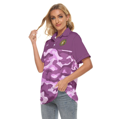O'Riada's GS Purple & Pink Camo Women's Polo T-Shirt