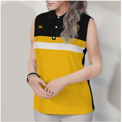 O'Riada's GS Black & Amber Women's Sleeveless Polo Shirt