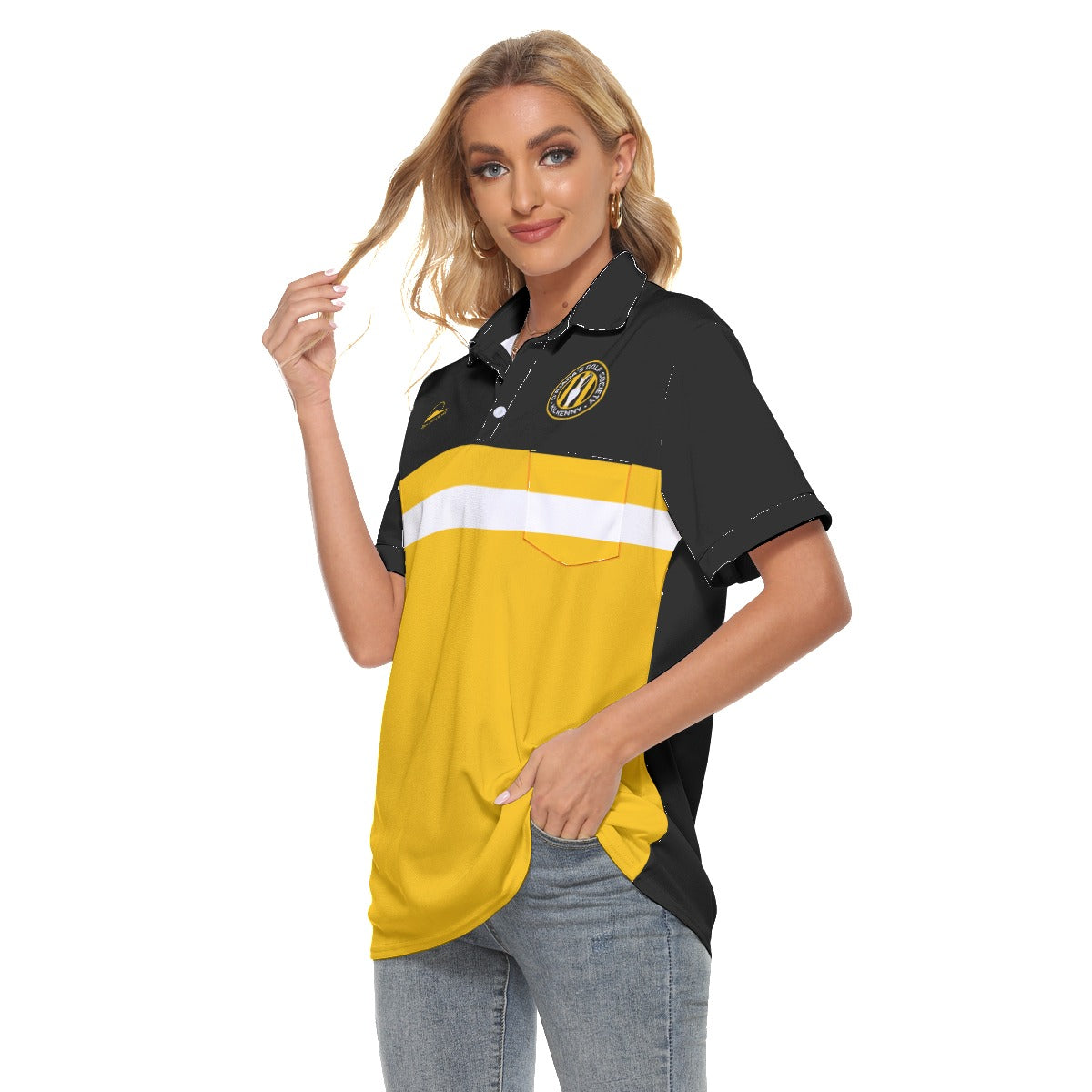 O'Riada's GS Black & Amber Women's Polo T-Shirt